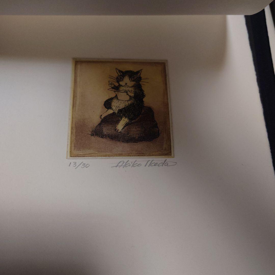 池田あきこ銅版画集 「ダヤンとジタン」13/30番　加藤史郎版画工房 サイン入り