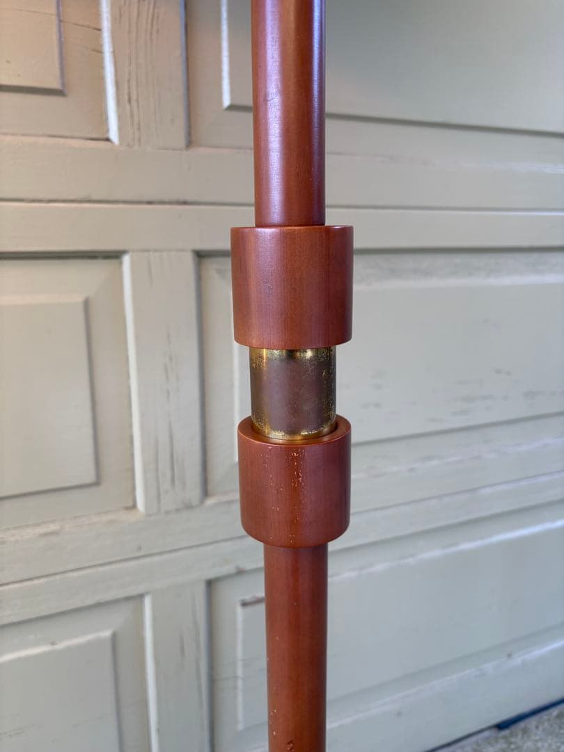 【ちーちゃん】木製フロアスタンドランプ プリーツシェード付き