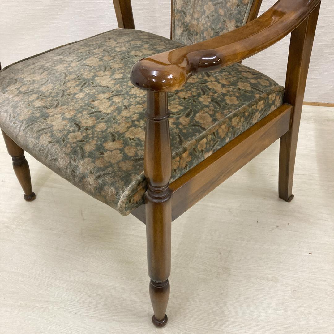 【オールドカリモク】コロニアル　一人掛けソファ　シングルソファ　椅子　２脚セット