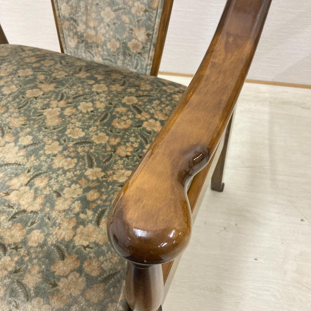 【オールドカリモク】コロニアル　一人掛けソファ　シングルソファ　椅子　２脚セット