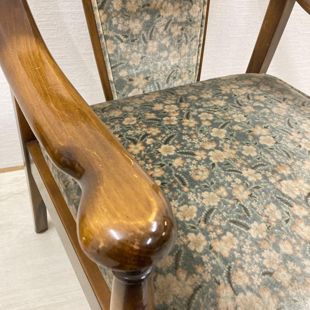 【オールドカリモク】コロニアル　一人掛けソファ　シングルソファ　椅子　２脚セット