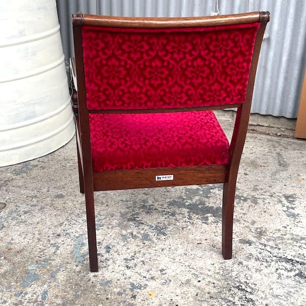 オールドマルニ　アームチェア　地中海　1Pソファ　レッド　カフェチェア　2