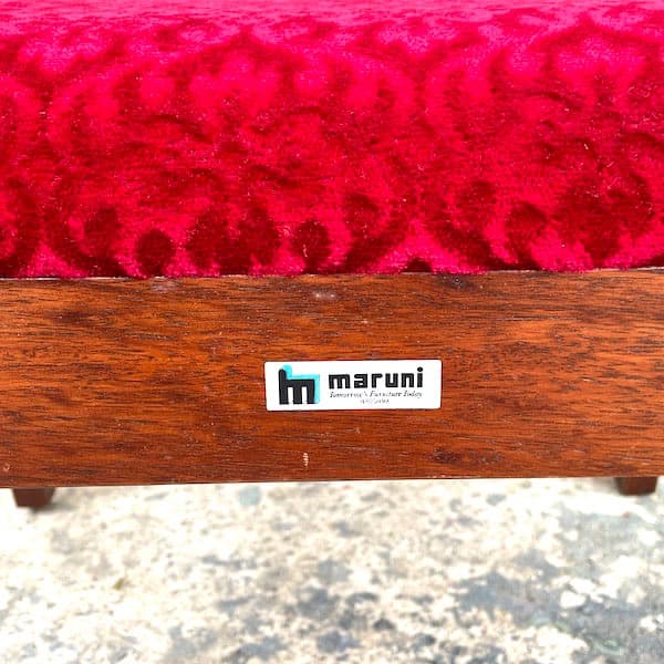 オールドマルニ　アームチェア　地中海　1Pソファ　レッド　カフェチェア　2