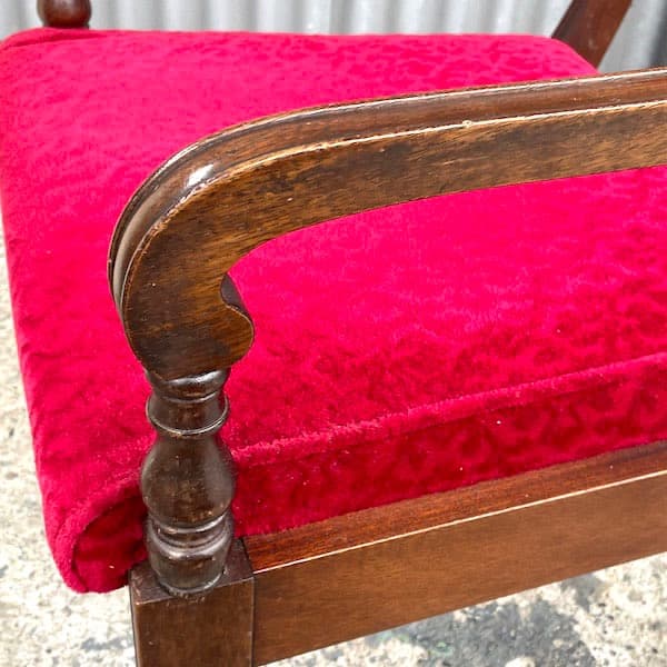 オールドマルニ　アームチェア　地中海　1Pソファ　レッド　カフェチェア　2