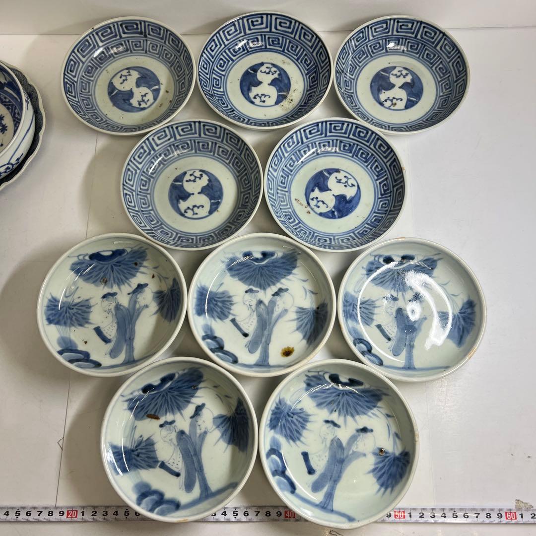 古伊万里　蛸唐草、みじんこ等　幅約7.5~18㎝　東Y8-0312⑤