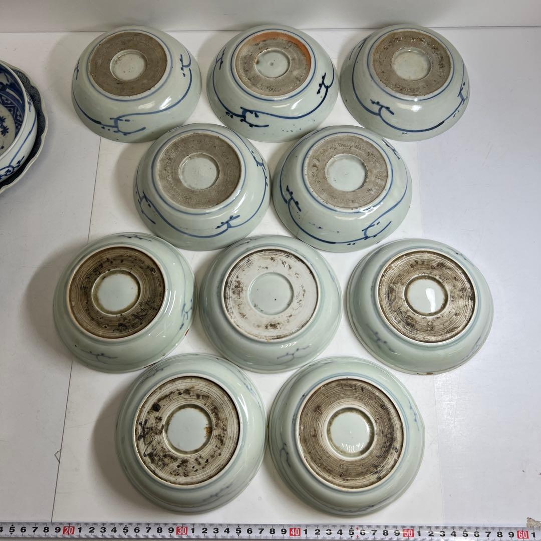 古伊万里　蛸唐草、みじんこ等　幅約7.5~18㎝　東Y8-0312⑤