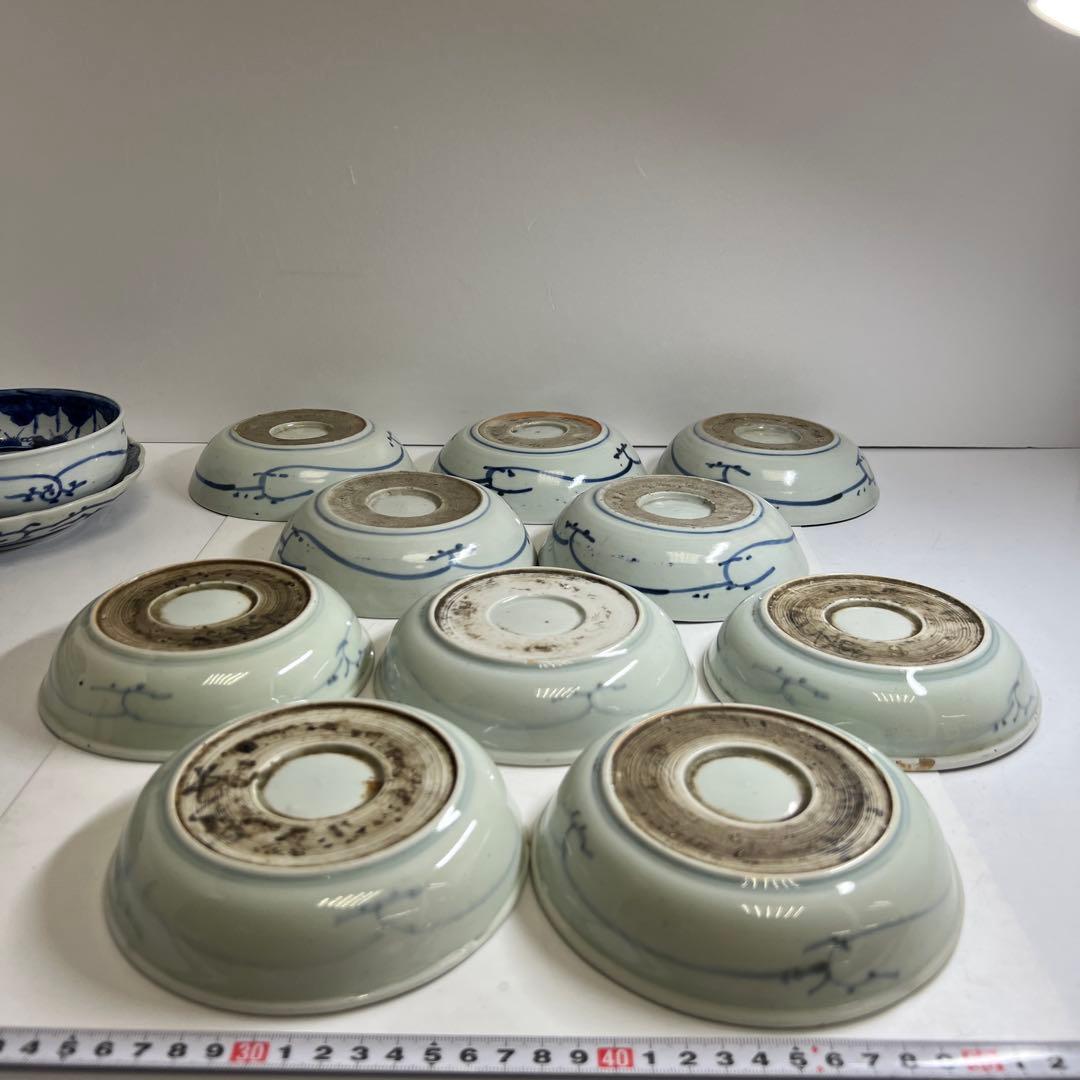 古伊万里　蛸唐草、みじんこ等　幅約7.5~18㎝　東Y8-0312⑤