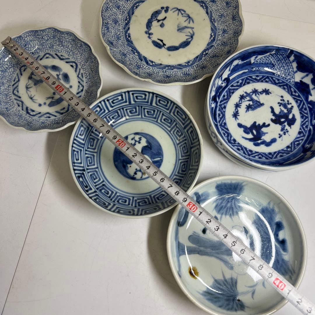 古伊万里　蛸唐草、みじんこ等　幅約7.5~18㎝　東Y8-0312⑤