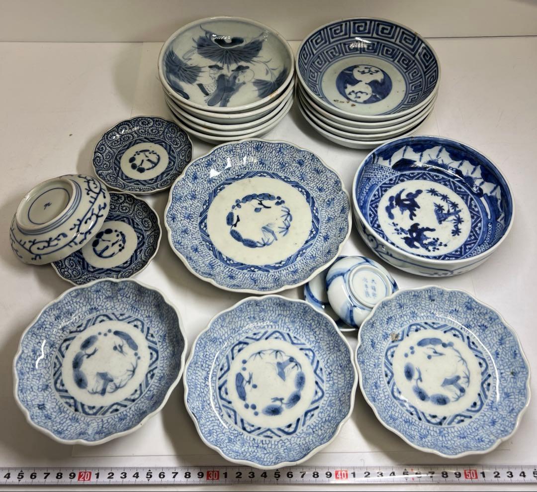 古伊万里　蛸唐草、みじんこ等　幅約7.5~18㎝　東Y8-0312⑤