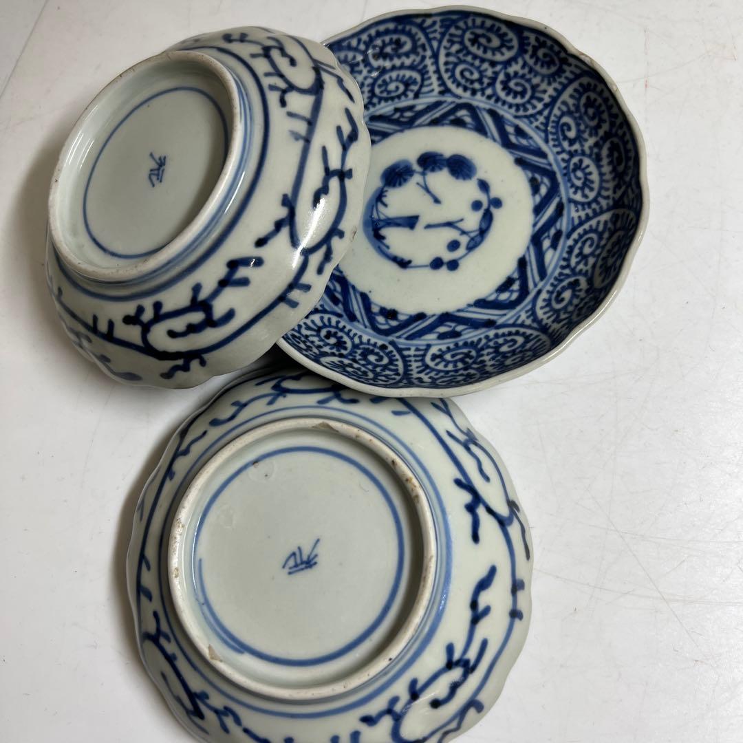 古伊万里　蛸唐草、みじんこ等　幅約7.5~18㎝　東Y8-0312⑤
