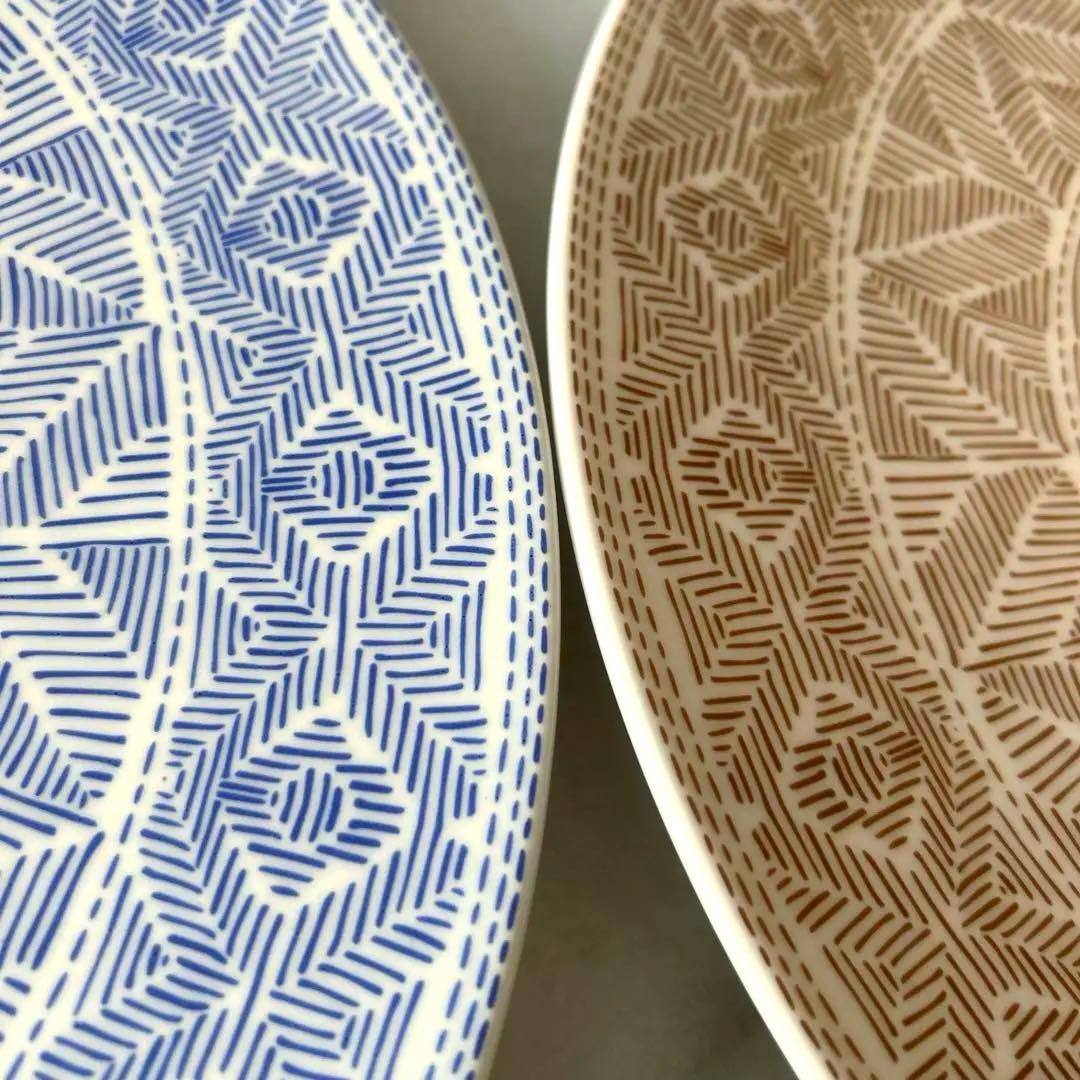 Villeroy&Boch ALGO プレート320 マルーン/ブルー各1枚