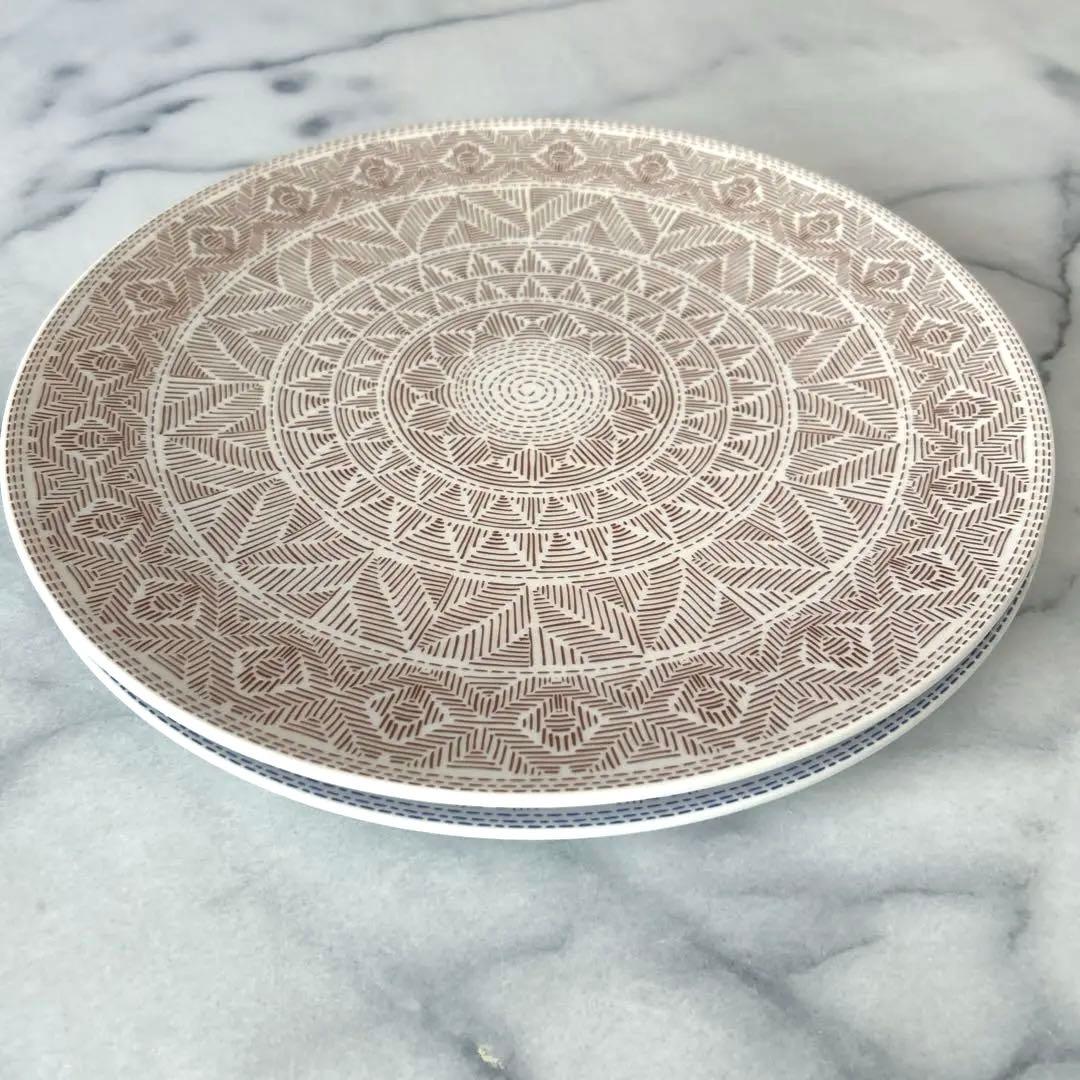 Villeroy&Boch ALGO プレート320 マルーン/ブルー各1枚