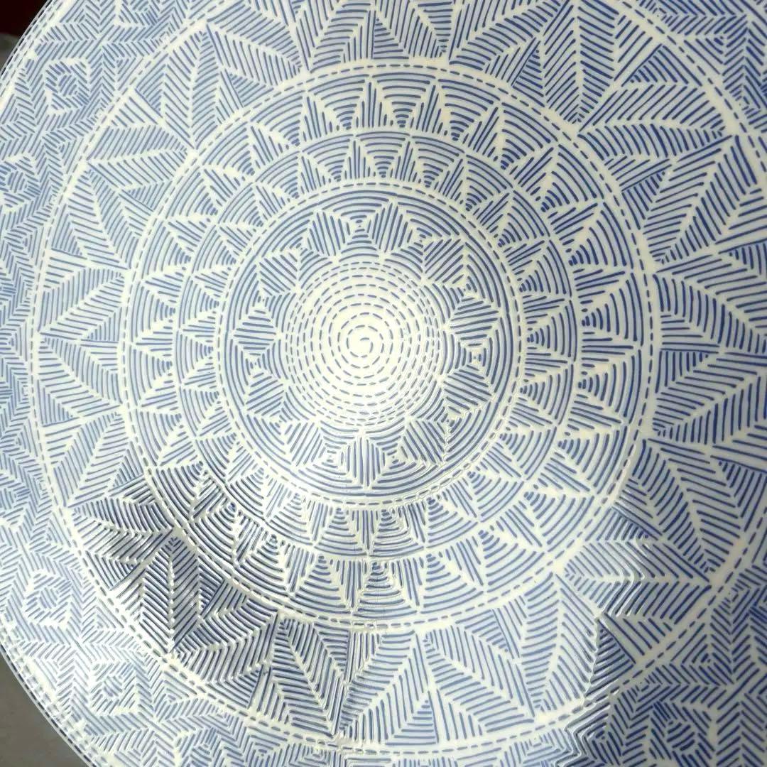 Villeroy&Boch ALGO プレート320 マルーン/ブルー各1枚