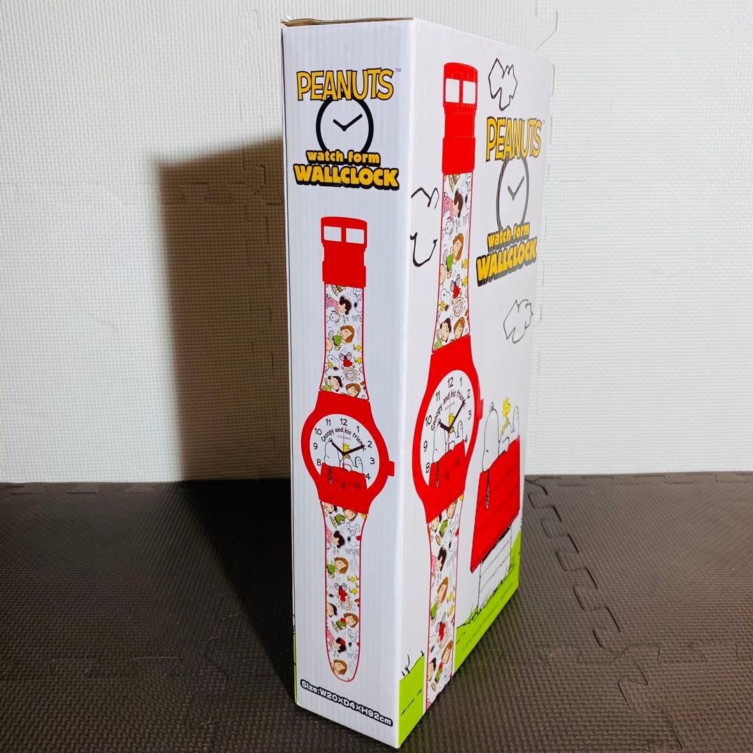 スヌーピー PEANUTS 腕時計型 壁掛け時計 ビッグサイズ ウォールクロック