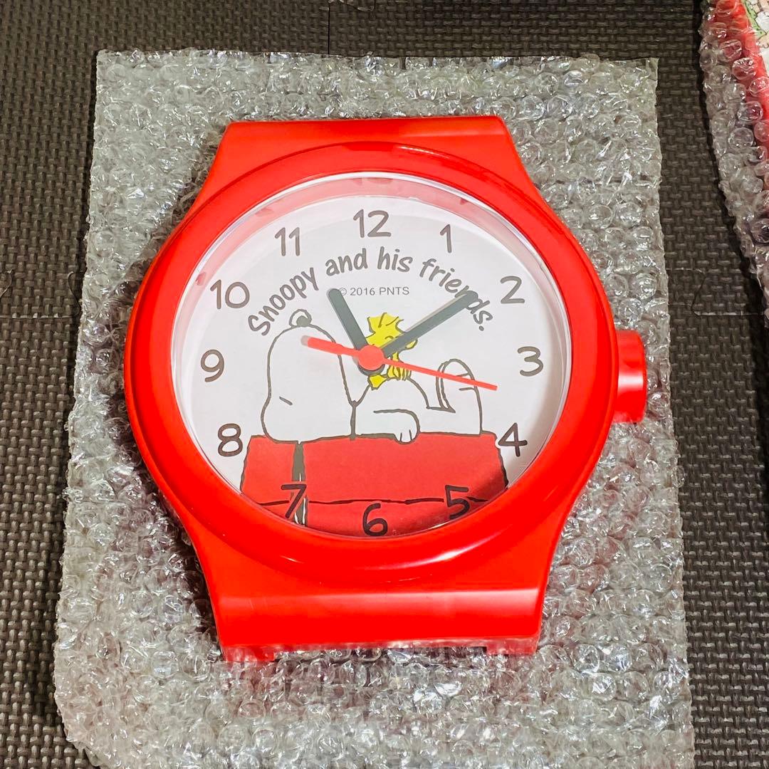 スヌーピー PEANUTS 腕時計型 壁掛け時計 ビッグサイズ ウォールクロック