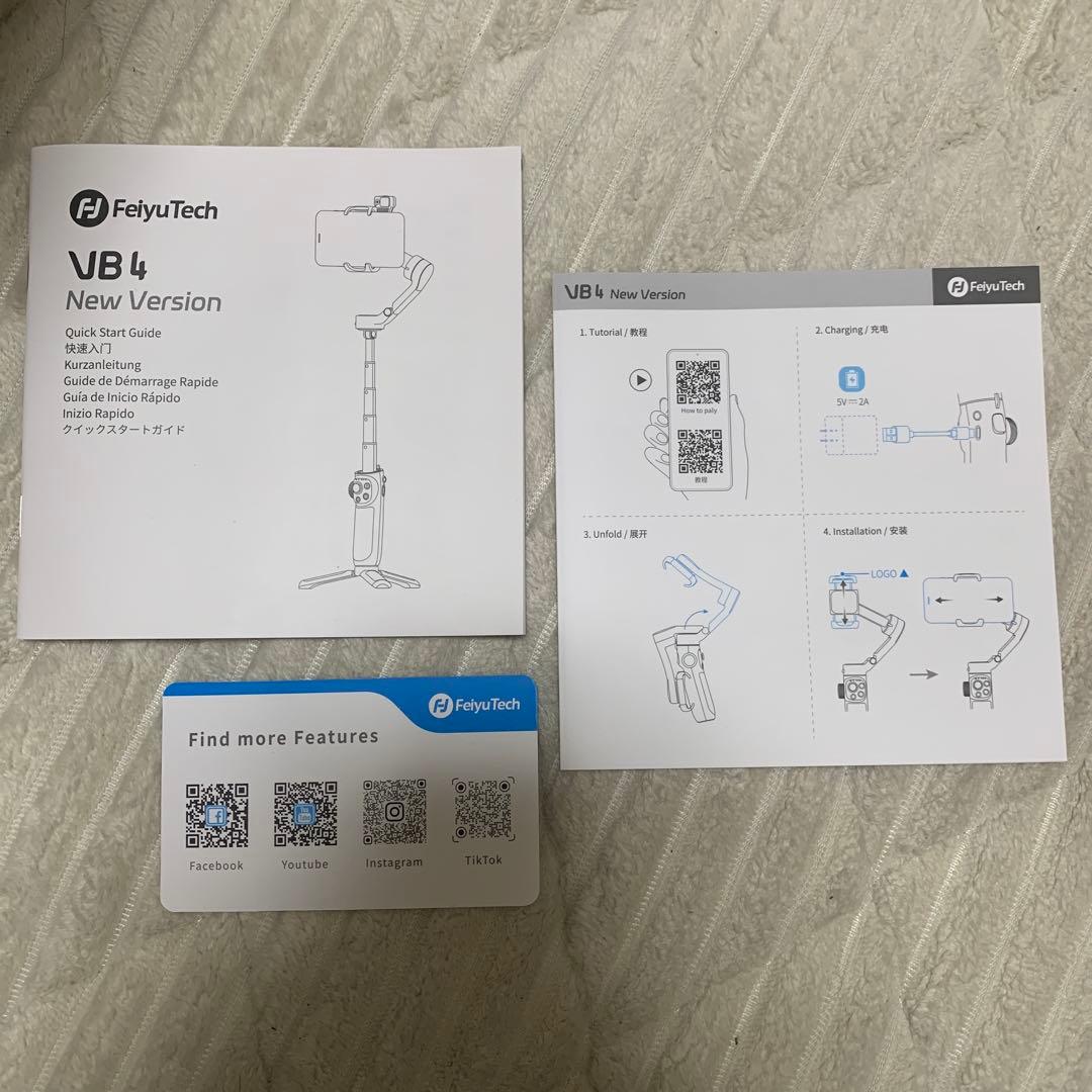 【新品未使用】フェイユーテック ジンバル 自撮り棒 三脚 スマホ スタビライザー