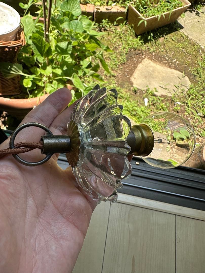 1900年代 フランス アンティーク 可愛らしい小さなお花のアトリエランプ＊