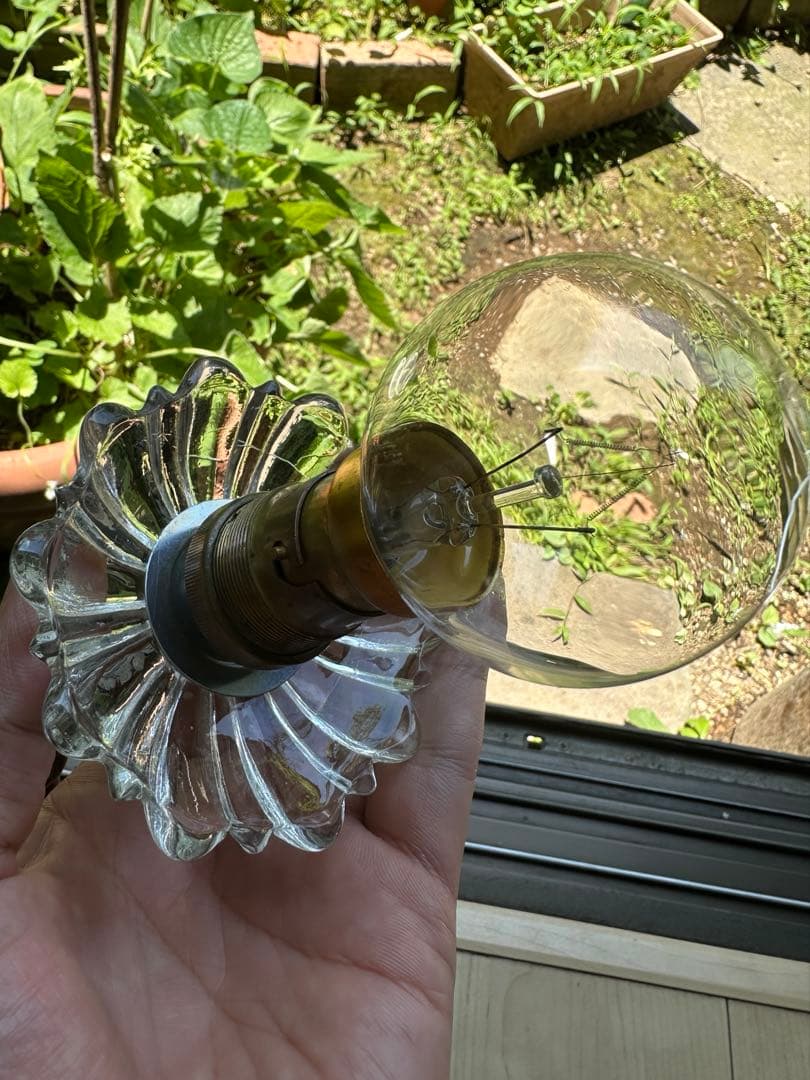 1900年代 フランス アンティーク 可愛らしい小さなお花のアトリエランプ＊