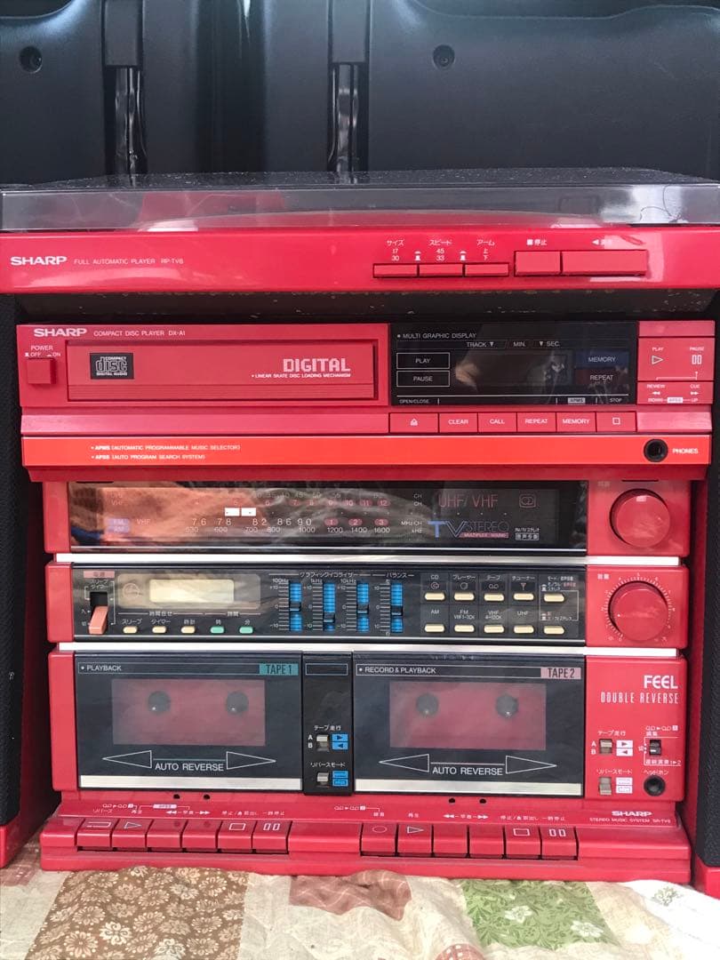 SHARP CP-7V8 レッド コンポ　レトロ
