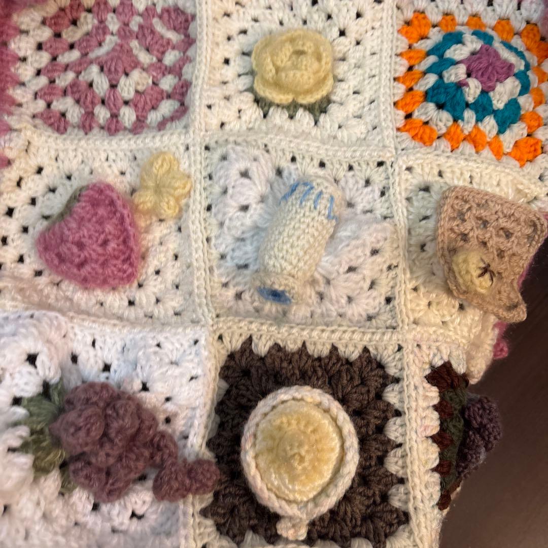 ❤️立体モチーフブランケット❤️