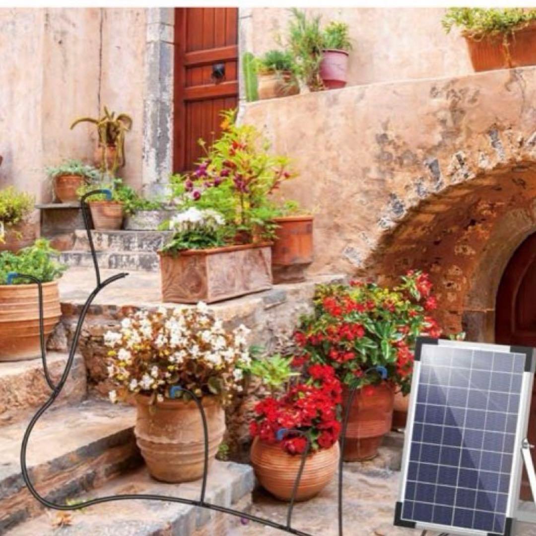 ソーラー自動水やり器セット　自動散水　自動潅水