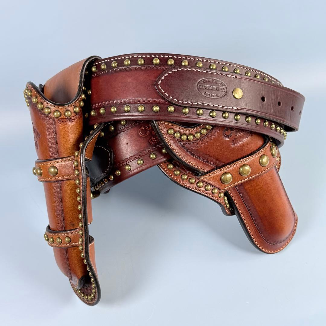 Old West Styles スタッズ付きRig 右利き用ダブルホルスター