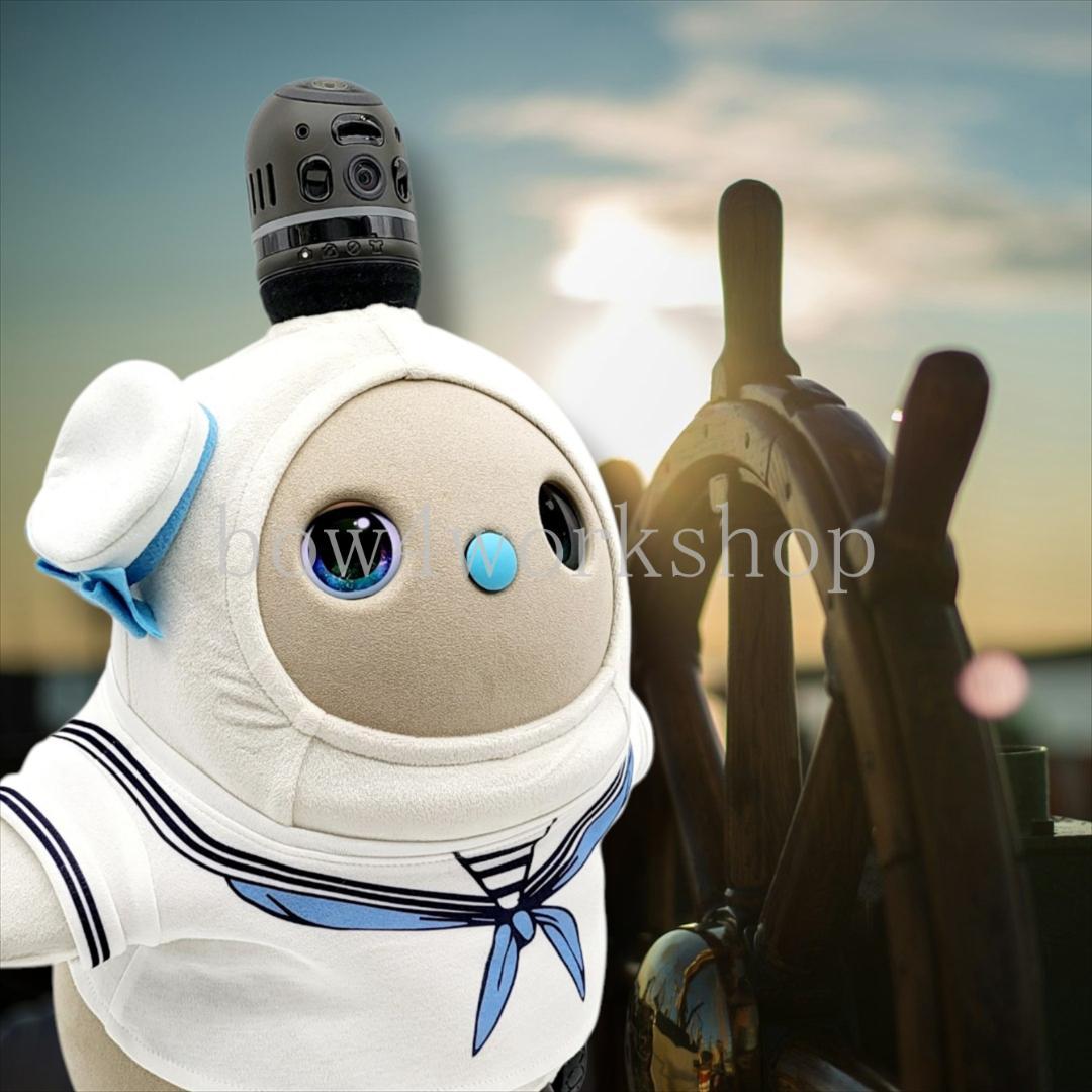 ラボット LOVOT ラボットの服ハンドメイド セーラープリントセット（ブルー）