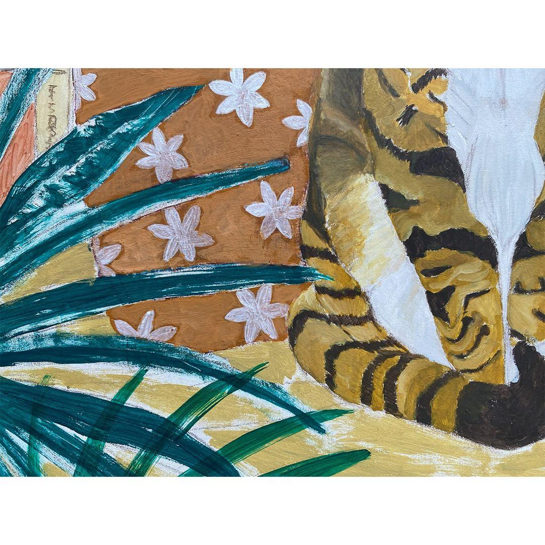 《送料無料》原画「寝床の二匹2」猫イラスト