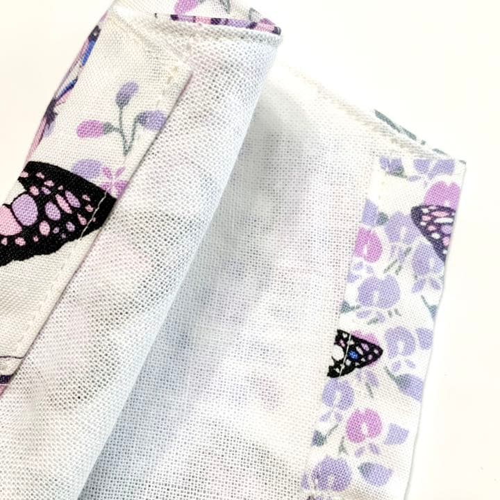 No.136 オーダーマスク　蝶々　藤の花　パープル系　ブルー系　ピンク系