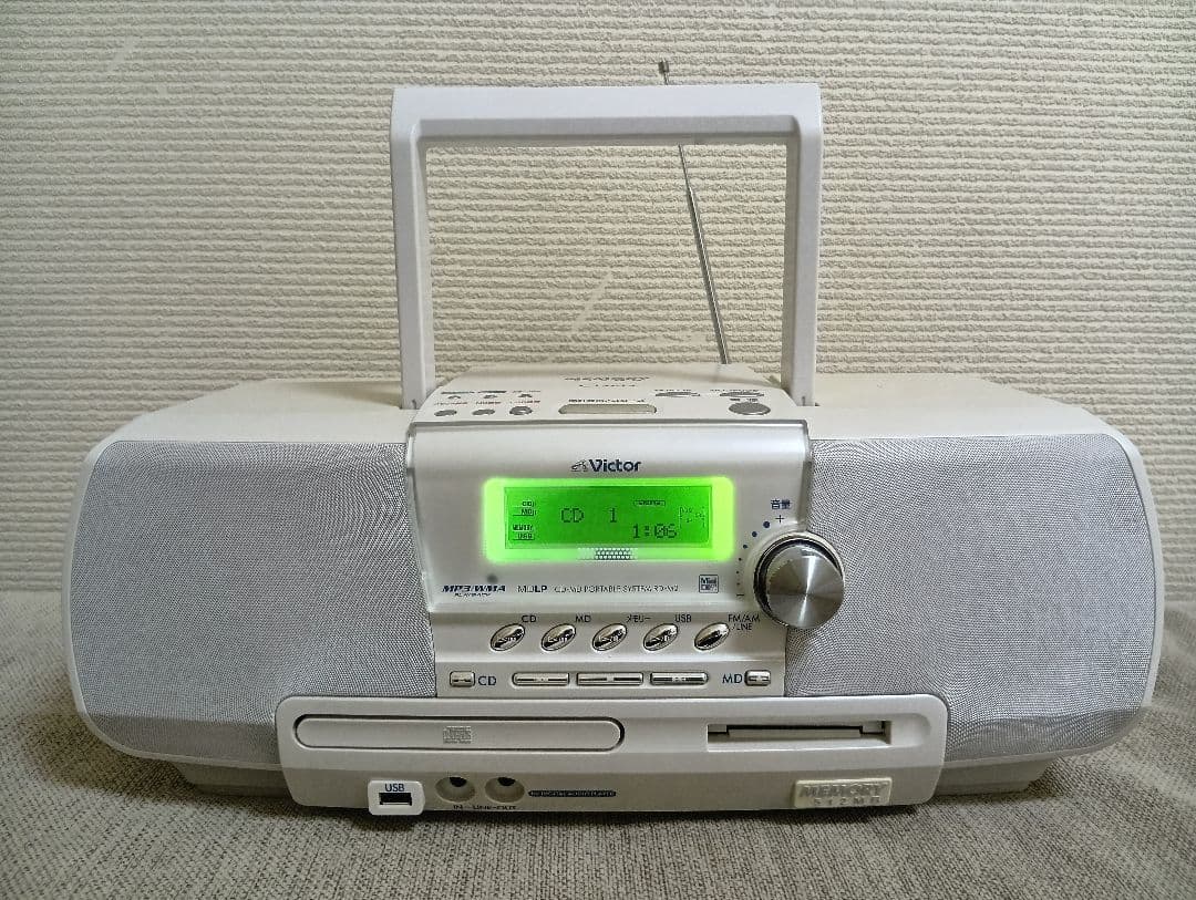 【美品】VICTOR　CD・MD・メモリーシステム　RD-M2　リモコン付