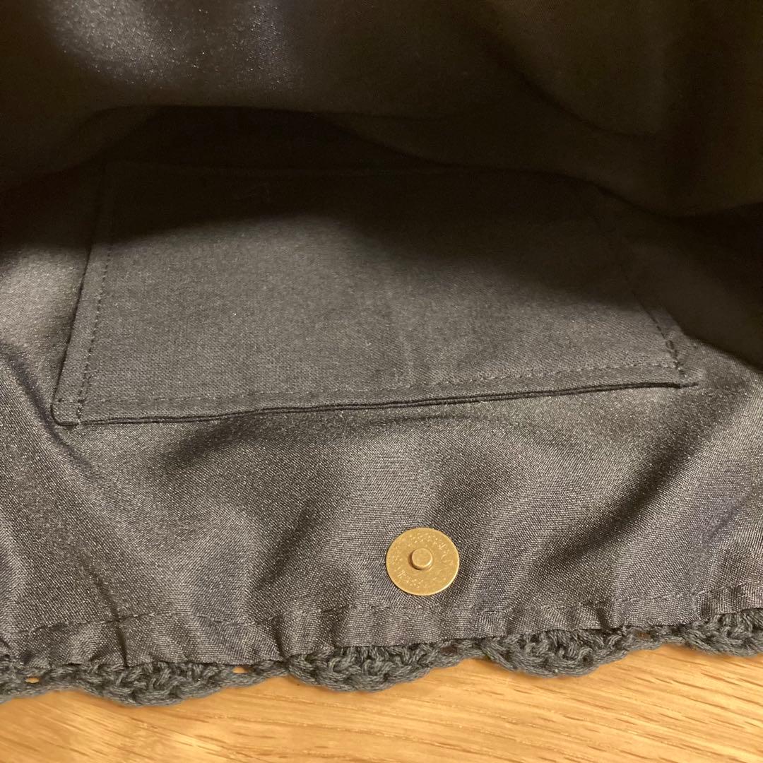 〈くみ〉2点 黒バラモチーフ大きめトートバッグ