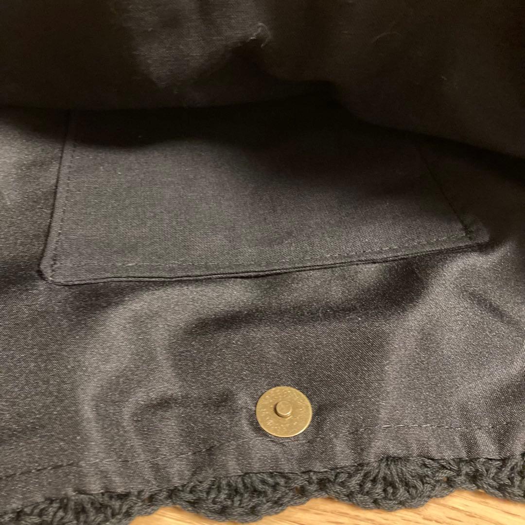 〈くみ〉2点 黒バラモチーフ大きめトートバッグ