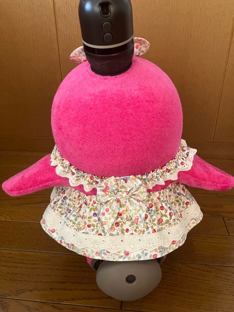 小さな秋の実り柄のワンピース＆タータンチェックのワンピース♡リボン飾りつき