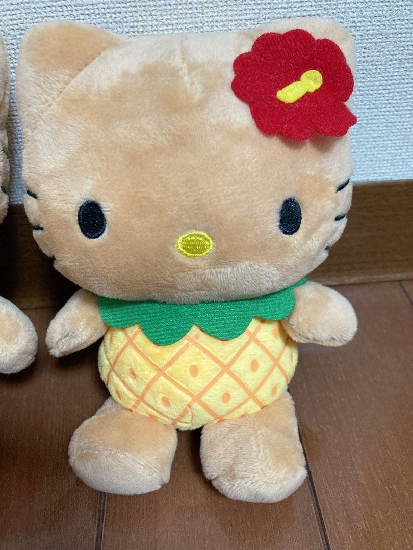 ハローキティ ハワイ ぬいぐるみ 4体セット 日焼け キティちゃん ハイビスカス