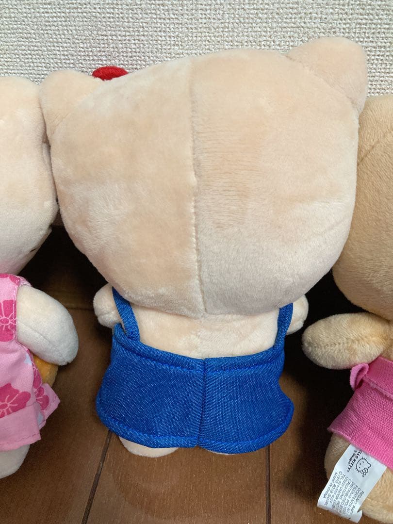 ハローキティ ハワイ ぬいぐるみ 4体セット 日焼け キティちゃん ハイビスカス