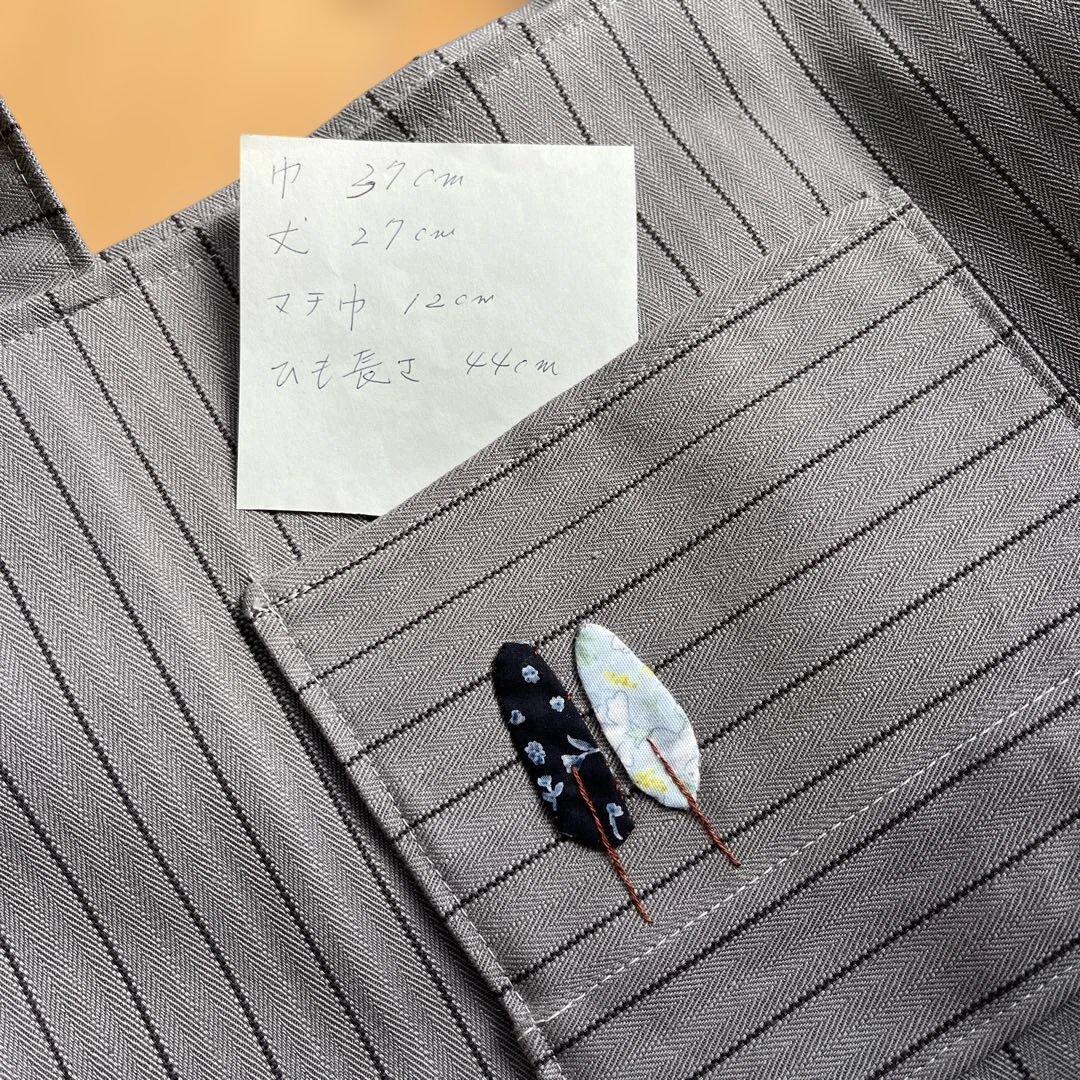 ハンドメイド パッチワークトートバッグ ストライプ