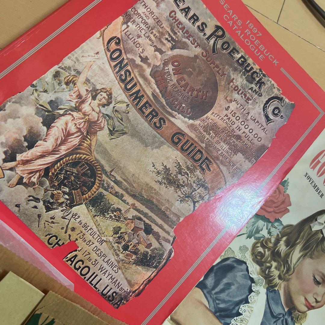 紙モノ コラージュ素材 シアーズ マルシェ袋 ジャンクジャーナル 大量まとめ売り