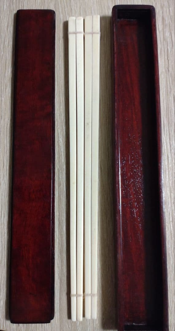 木製絵柄入り箸2本セット(寿比南山)