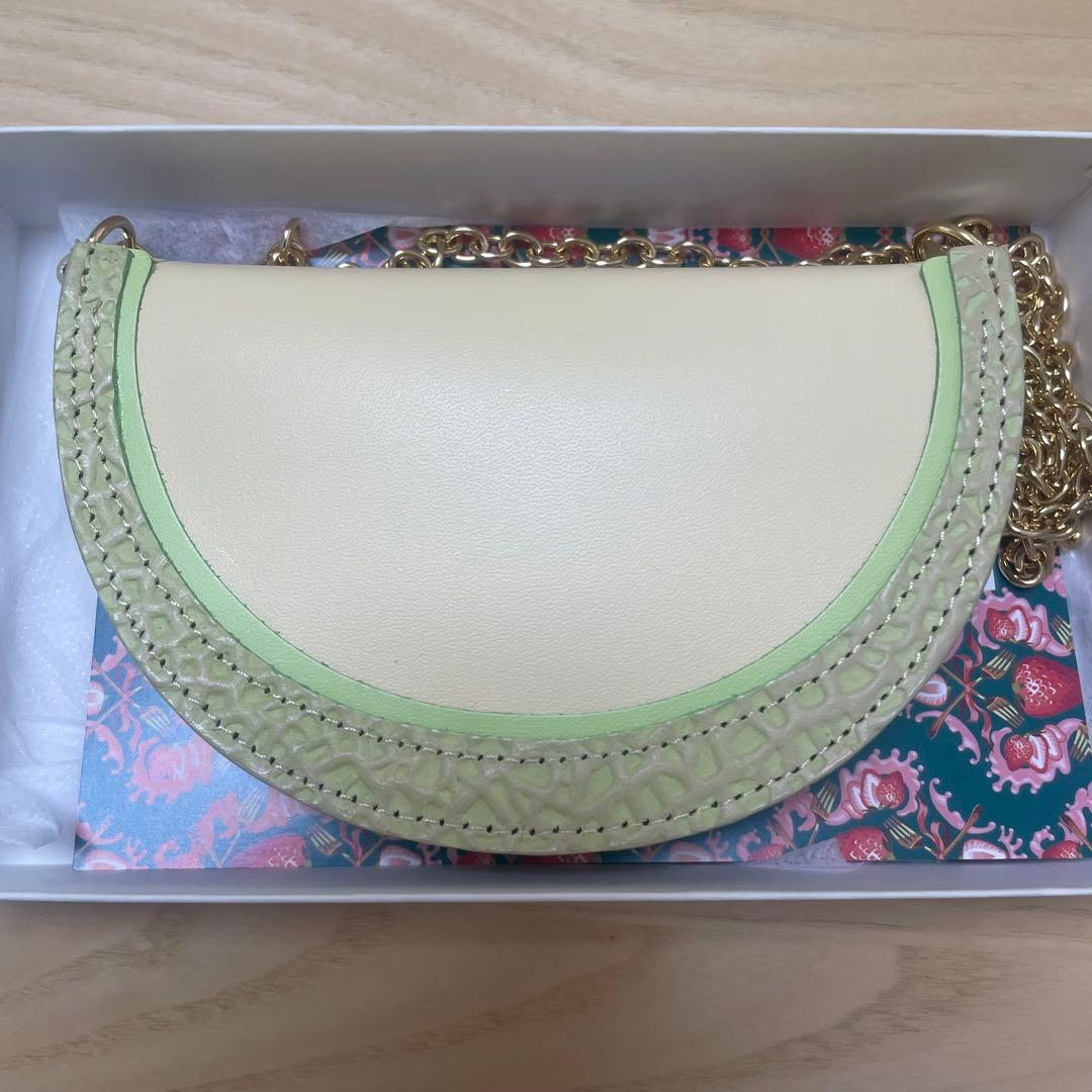 【未使用品】アールスフェボリット　カットメロンなパスポシェット(牛革製)