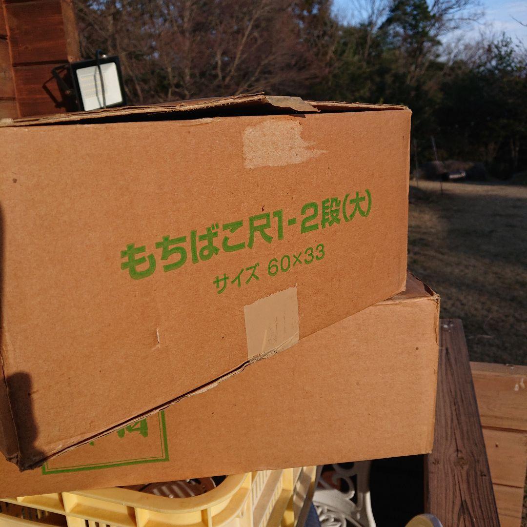天然木餅箱2段セット(尺1-2段大60×33×7cm)美品元箱有り②