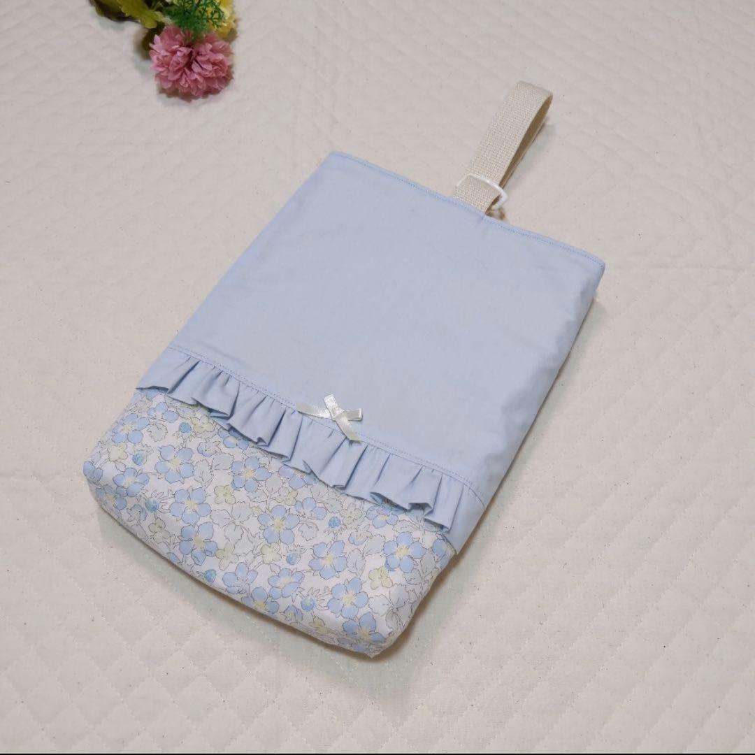 ペイザンヌブロッサム 水色 レッスンバック お着替え袋