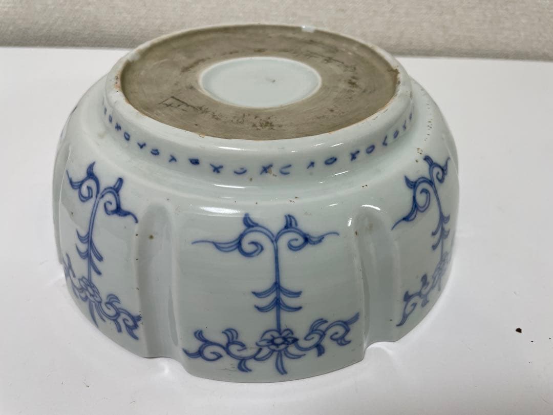 【現状品】古伊万里 染付 菓子器 菓子鉢 アンティーク 時代物 割烹 懐石2個