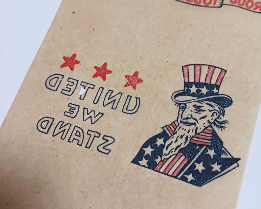 ビンテージ40s アメリカの歴史 ビンテージ転写紙 アイロンプリント