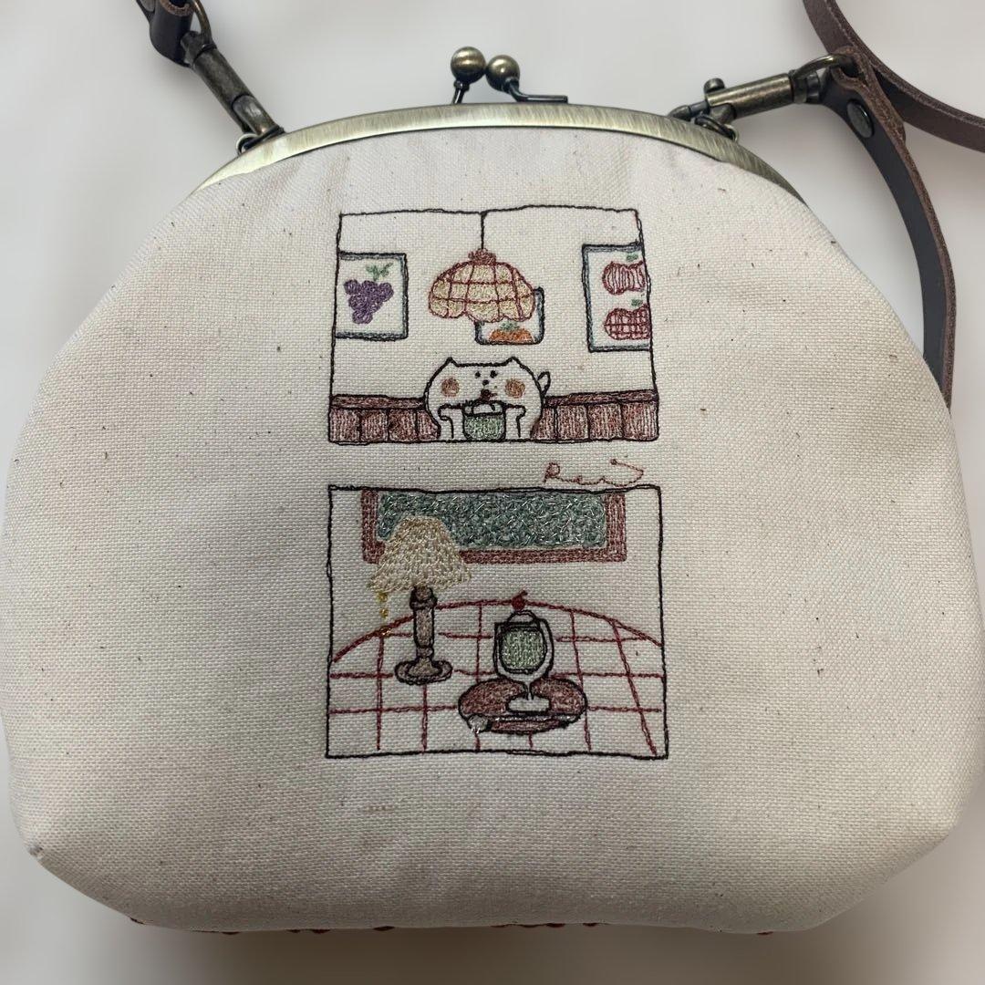 新品　未使用　作家様　がま口バッグ　ポシェット