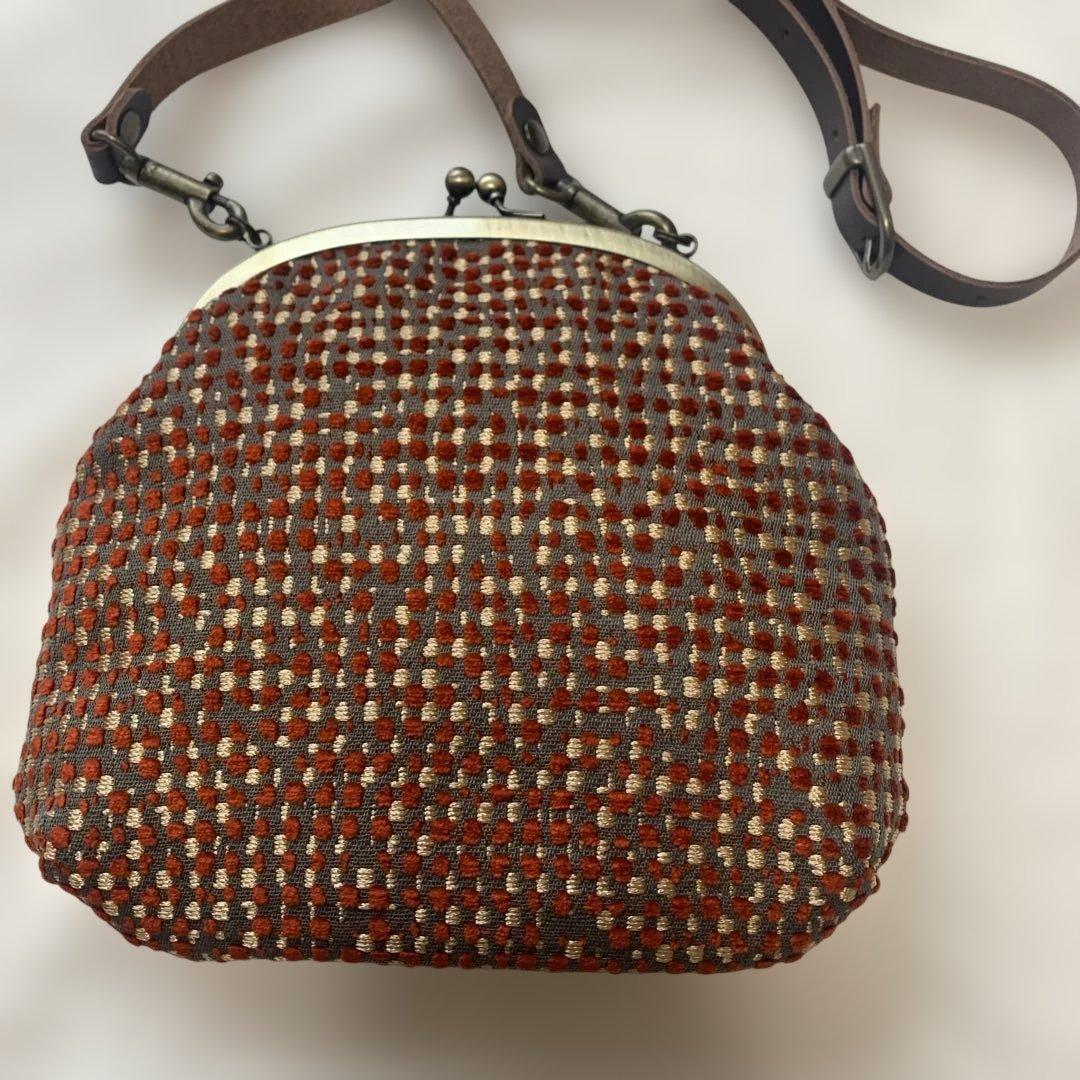新品　未使用　作家様　がま口バッグ　ポシェット