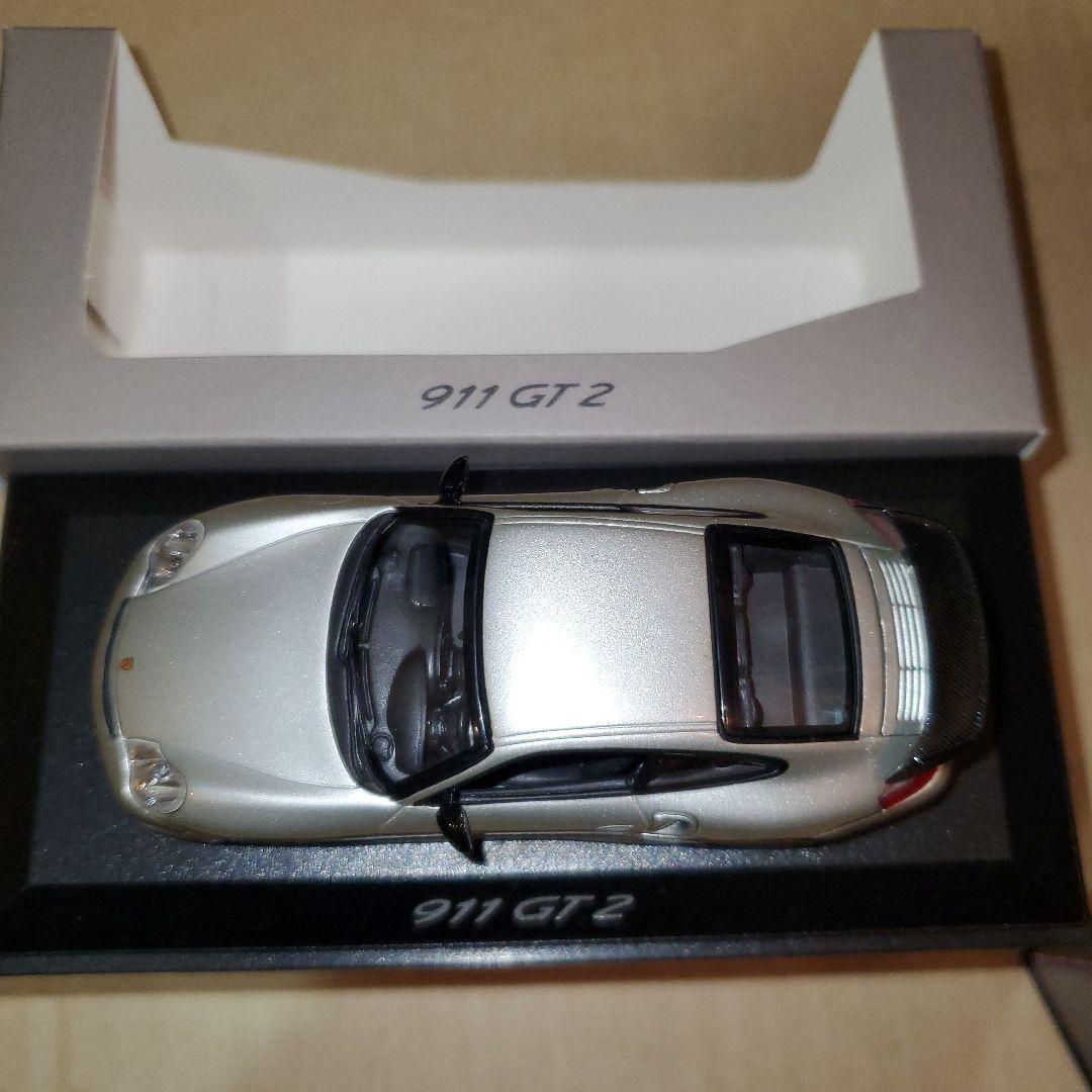 ポルシェ911 GT 2 ミニカー 3台セット、イエロー、ブルー、シルバー、