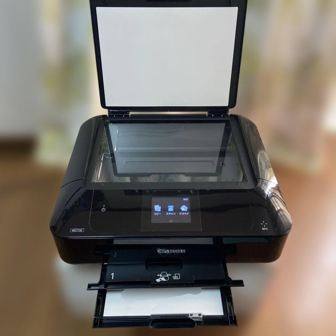 Canon PIXUSインクジェットプリンターMG7730 黒 動作品