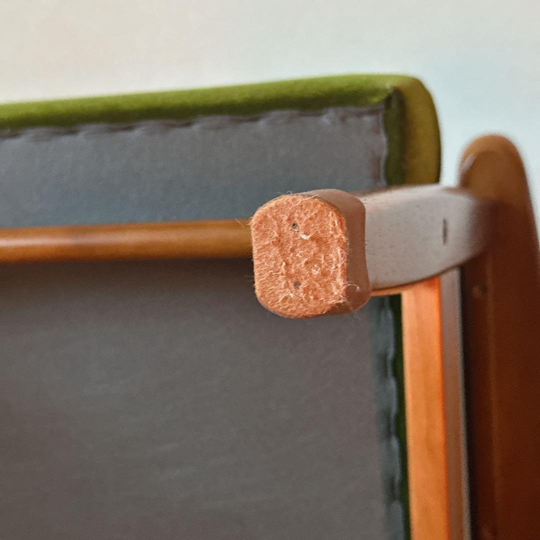 カリモク60 Kチェア　1シーター　モケットグリーン【たのメル便】脚キャップ付き