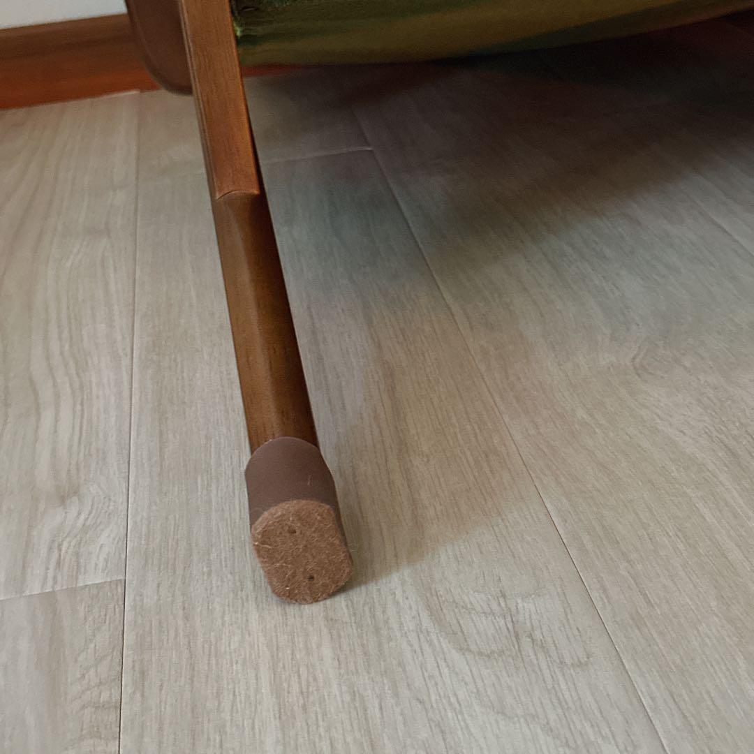 カリモク60 Kチェア　1シーター　モケットグリーン【たのメル便】脚キャップ付き