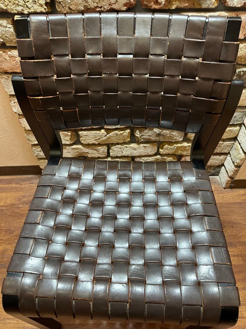 アルフレックス　レザー ダークブラウン　ダイニングチェア　二脚セット